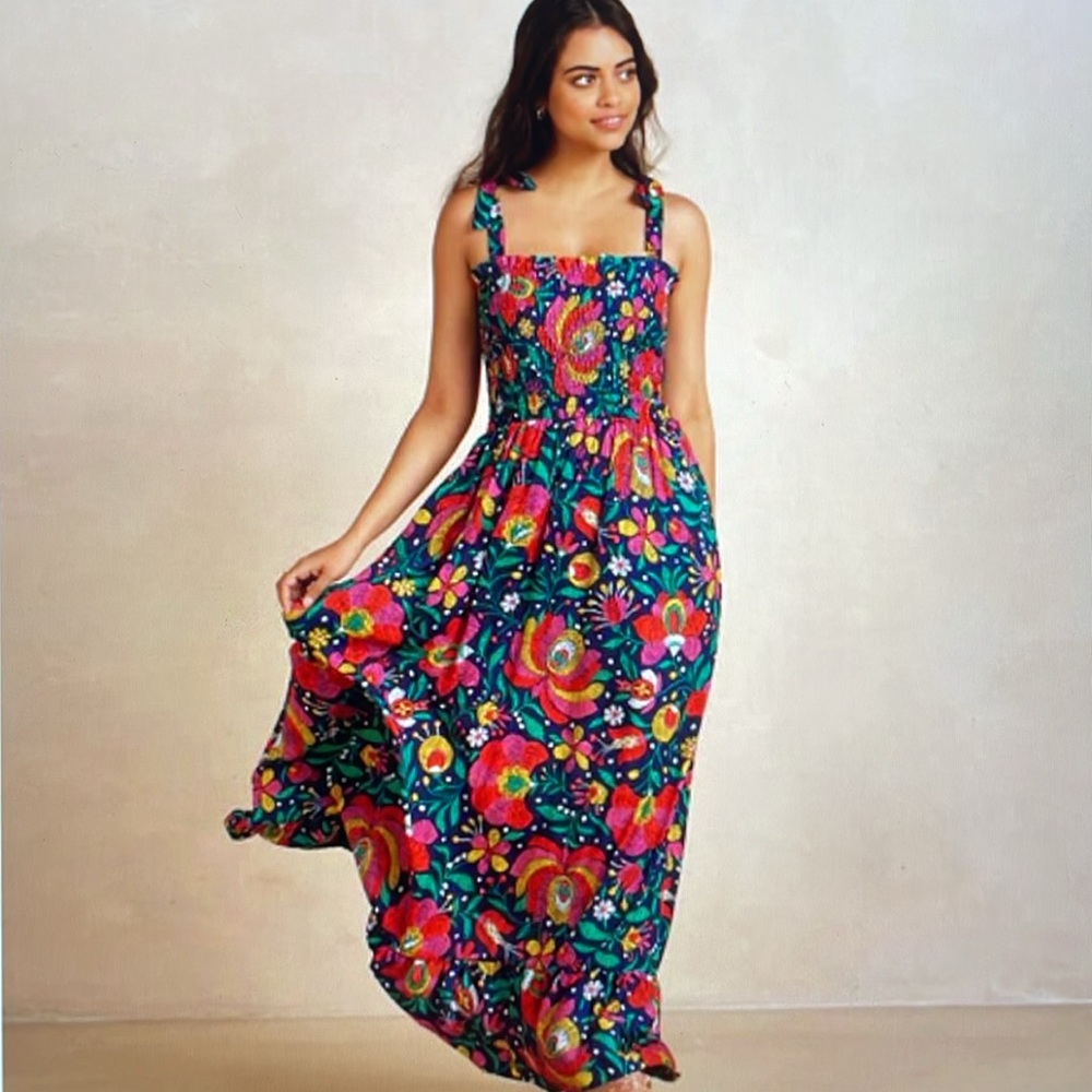 Summersalt Silky Luxe Smocked Maxi Dress Size XS - Picture 12 of 12